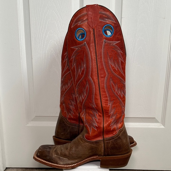 Tony Lama Men’s Tall special edition Brown and Red Western Cowboy Boots